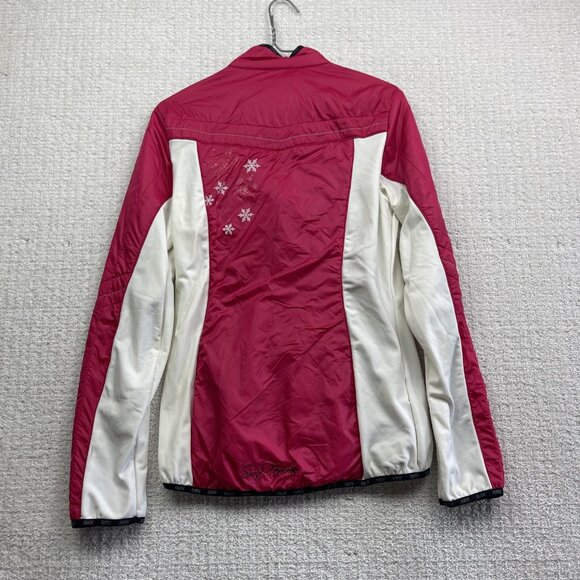 SWIX Quilted Jacket Wom M Pink Full Zip Insulated Lightweight Cross-country Ski - Picture 11 of 16